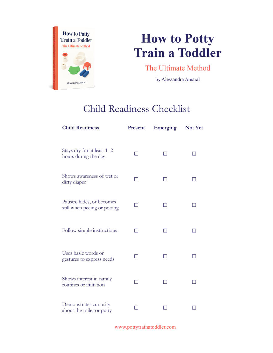 Checklist to assess child's potty training readiness